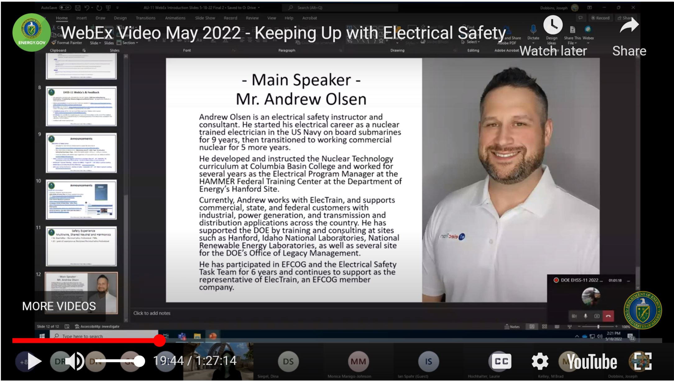 You are currently viewing DOE Electrical Safety Month Presentation